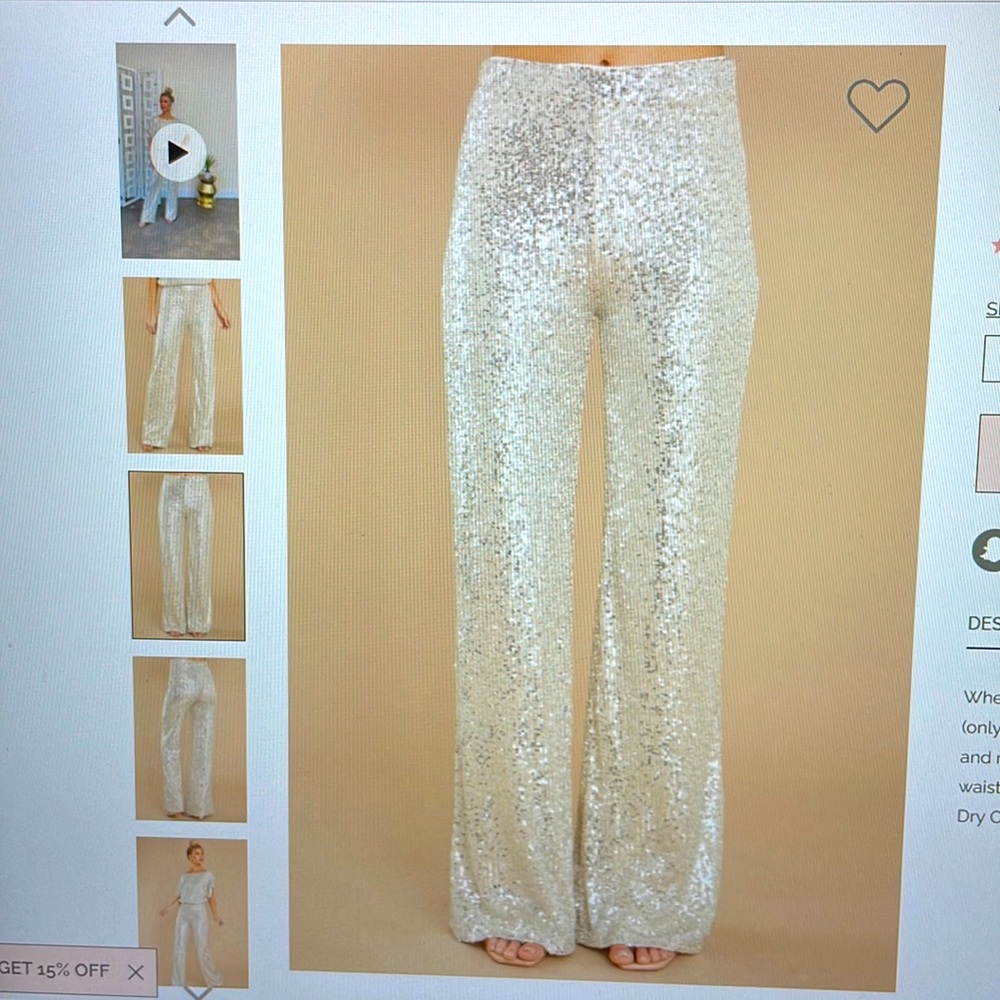 Red Dress - Like a Star Sequin Pants NWT